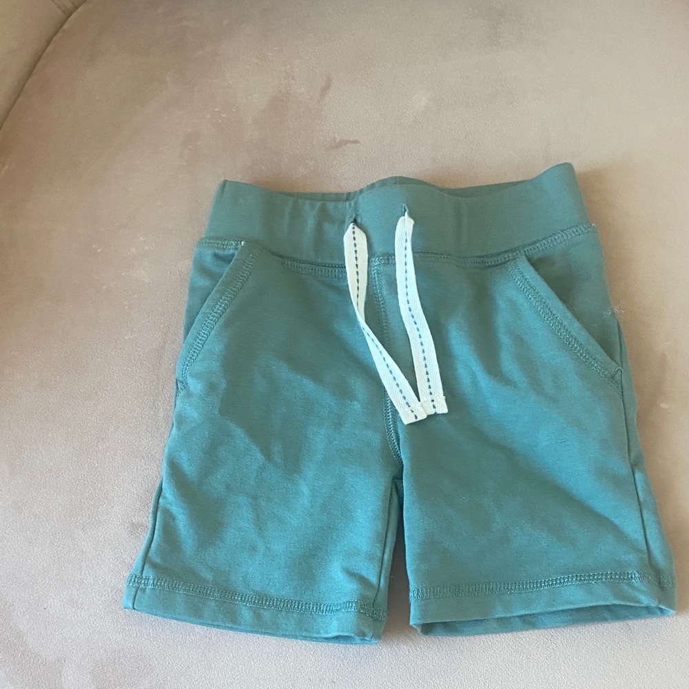 Teal Cotton Drawstring Shorts 12 mos